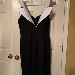 Full length tuxedo dress